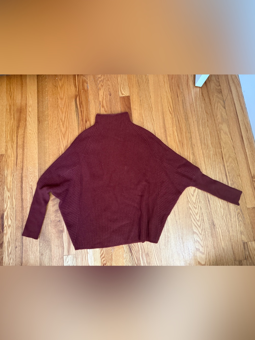 Club Monaco Ribbed Turtleneck Sweater - rust